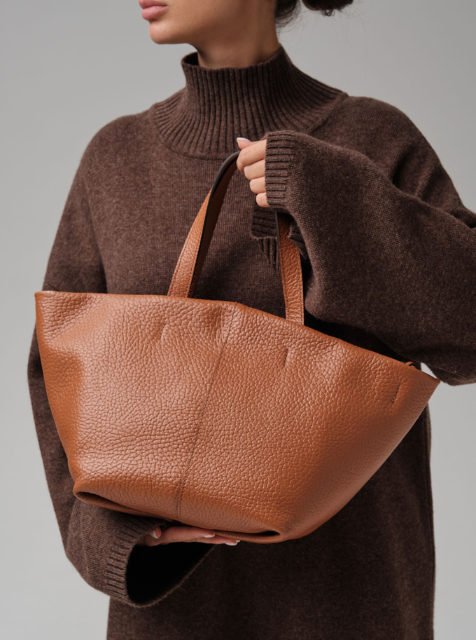 Кожаная сумка Azaro 31355 коричневый камень