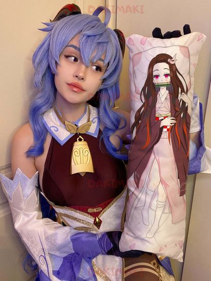 Мини дакимакура Незуко Камадо из Клинок, рассекающий демонов арт. M0102, 60х20 см