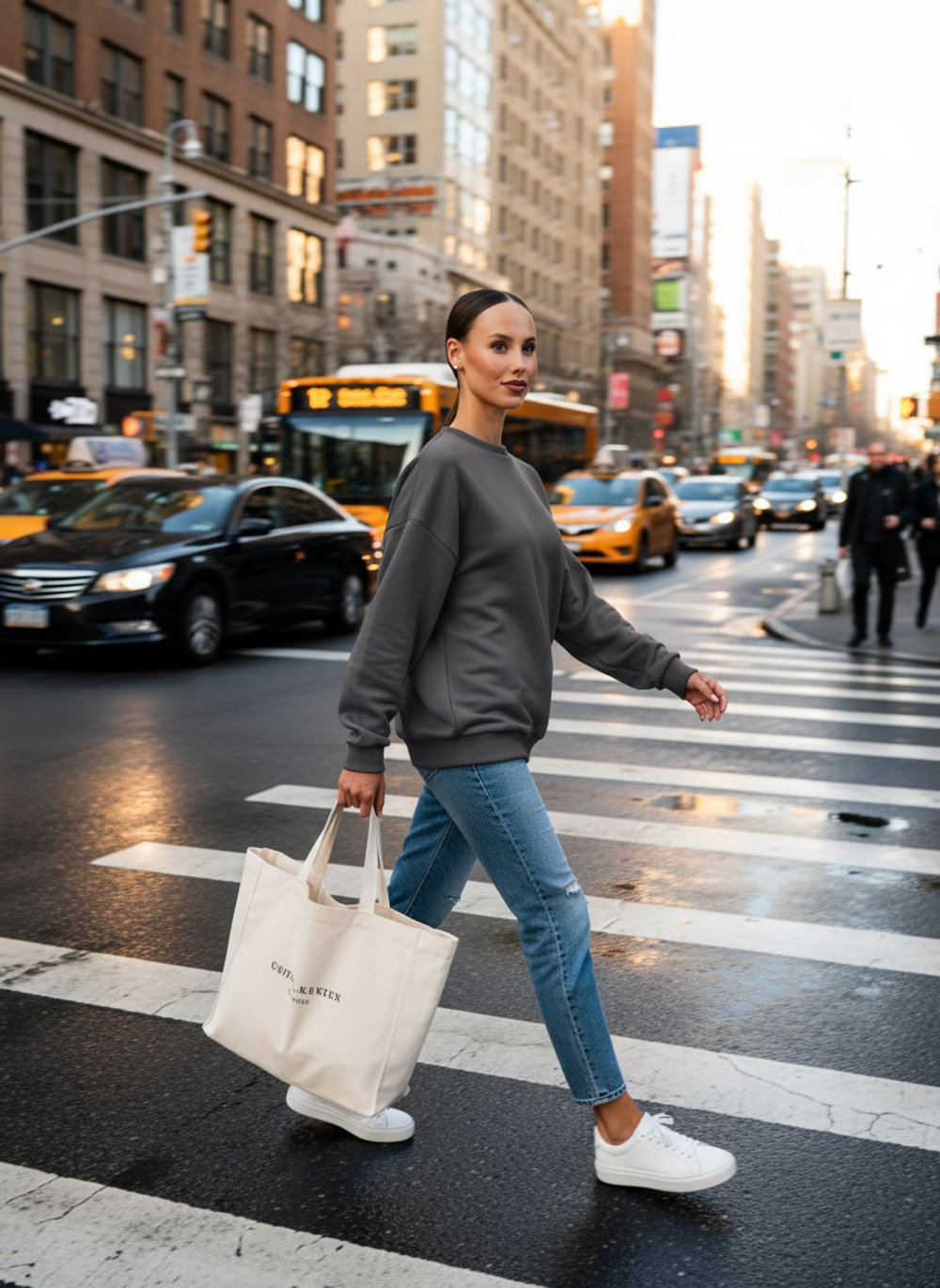 Свитшот женский оверсайз хлопок толстовка