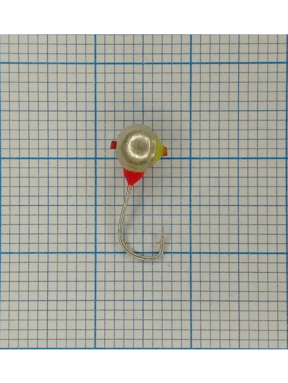 Мормышка вольфрамовая Полусфера с отверстием фосфорная