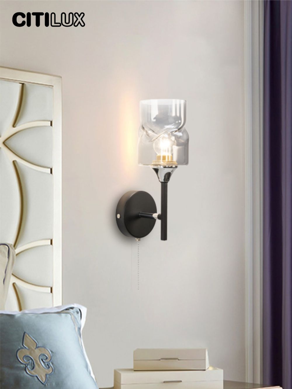 Citilux Клаус CL134315 Бра с выключателем Чёрное