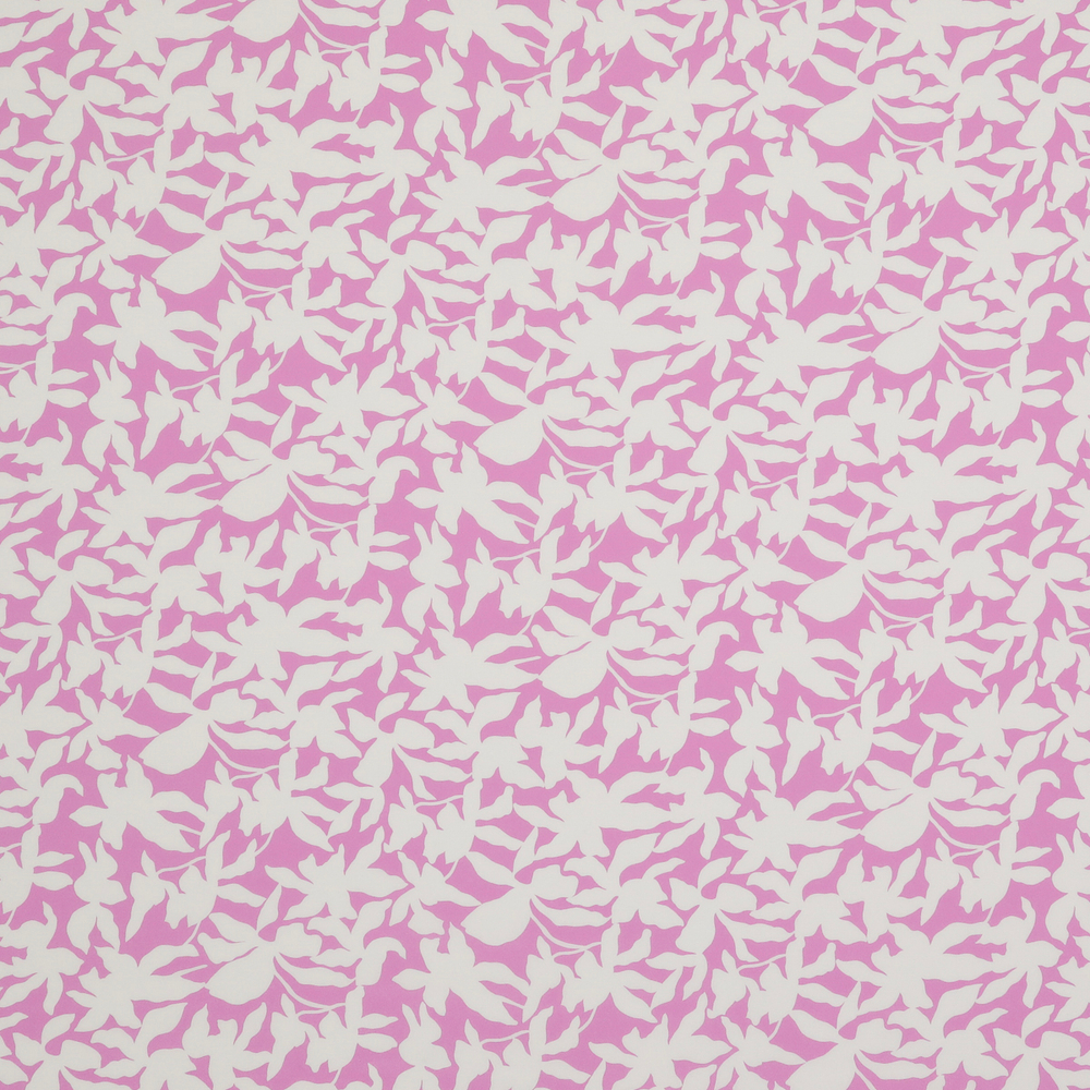 Шёлковый крепдешин с абстрактными силуэтами цветов