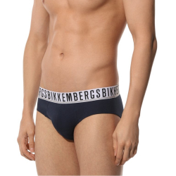 Мужские трусы брифы синие набор 2 в 1 Bikkembergs ESSENTIAL BKK1USP01BI/2