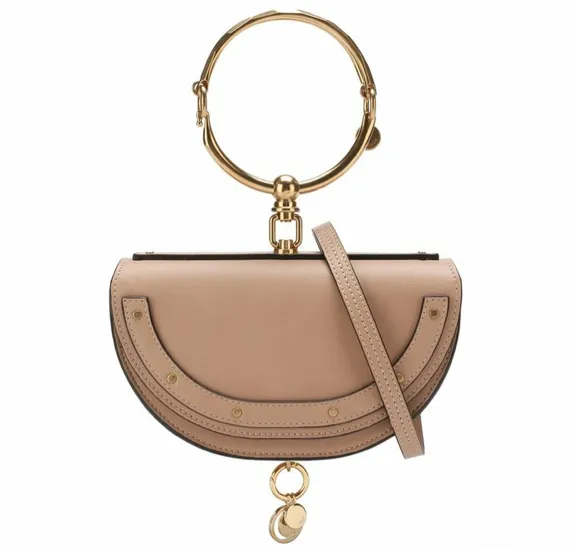 Сумка Chloé Nile Minaudiere бежевый
