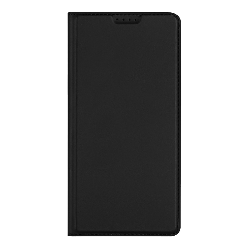 Чехол книжка из кожи черного цвета для OnePlus Nord CE6 Lite и Realme P4x, серия Skin Pro Series от Dux Ducis