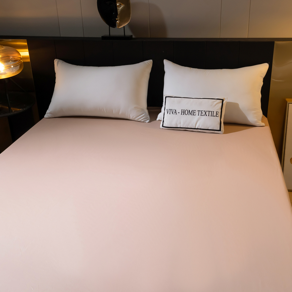 Простынь на резинке Однотонный Сатин Элитный 100% египетский хлопок RROCE015