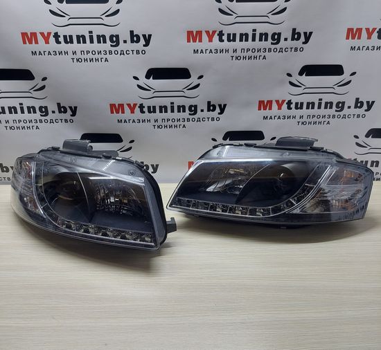 Передние фары Audi A3 8P daylight black