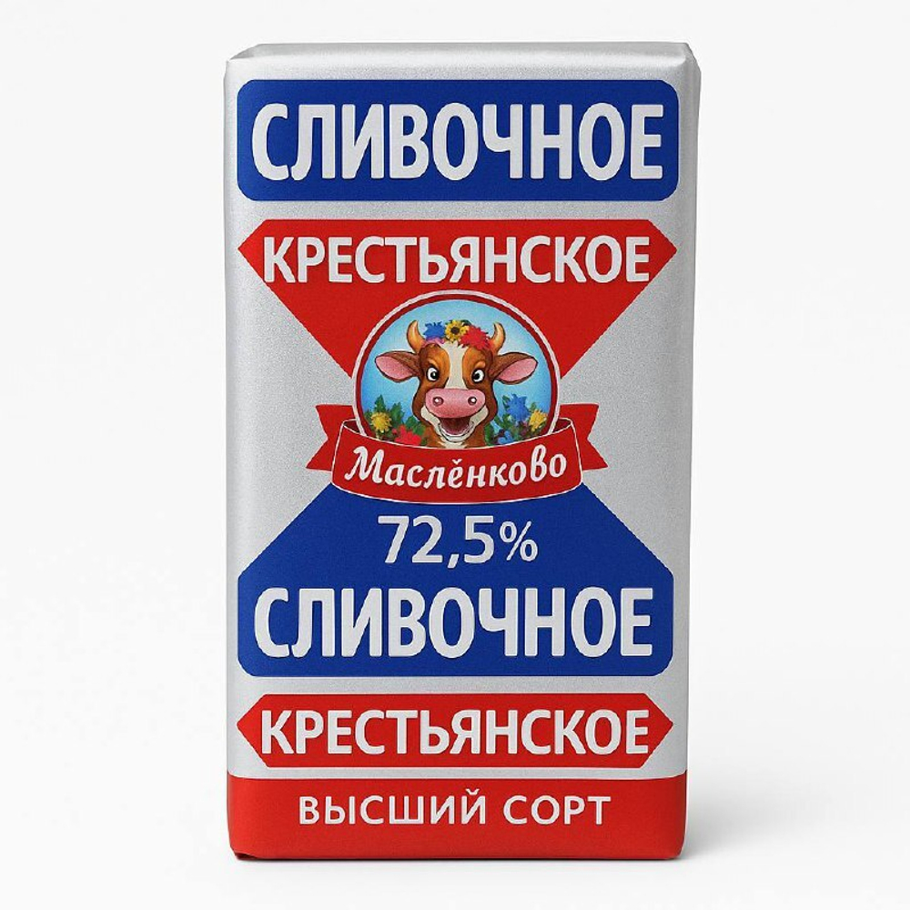 Масло сливочное 72,5%  Маслёнково 400 гр