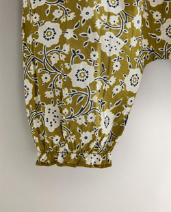 ZARA HOME ДЕТСКИЕ БРЮКИ С ЦВЕТОЧНЫМ ПРИНТОМ, ЗЕЛЕНЫЙ