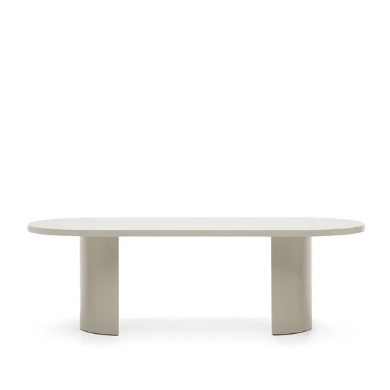 Стол Nealy из лакированного МДФ в отделке экрю, 240 x 100 см