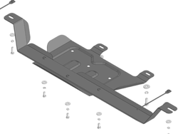 Защита раздаточной коробки для Tank 300, 400, 500; Haval H9 с 2024г Motodor.73112