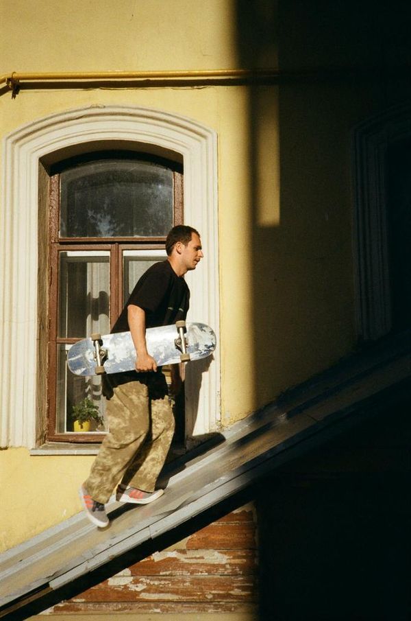 Брюки Canvas tube tie dye хаки - фото 3