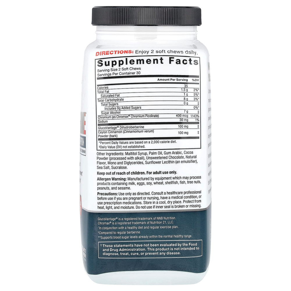 Force Factor, Ultra Berberine ™, шоколад и мята, 60 жевательных таблеток