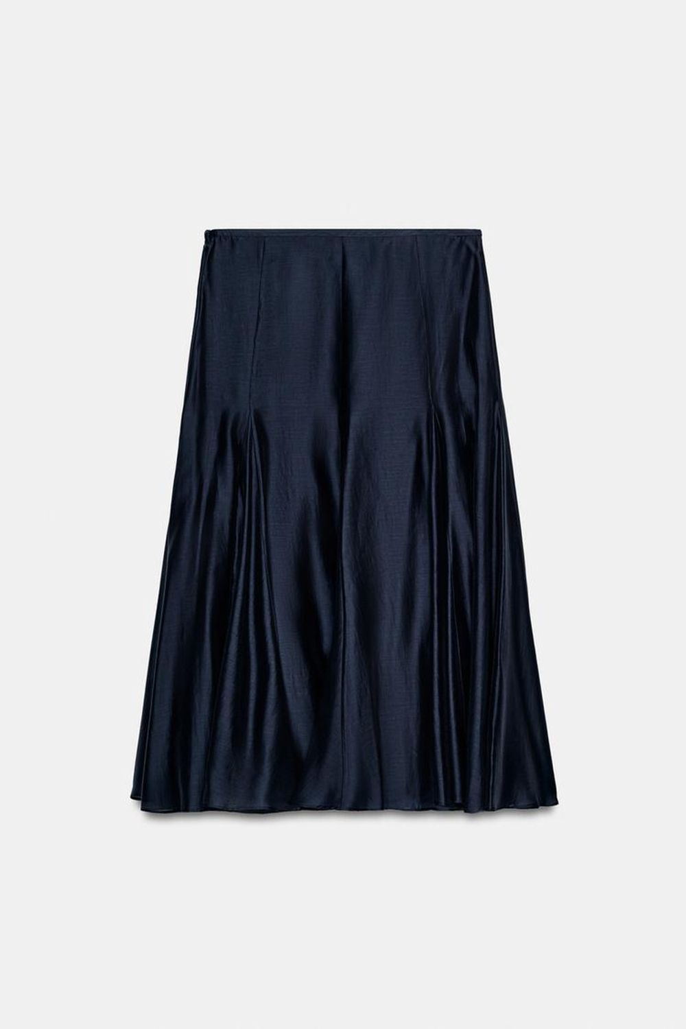 ZARA СТРУЯЩАЯСЯ ЮБКА — ZW COLLECTION, МОРСКОЙ СИНИЙ