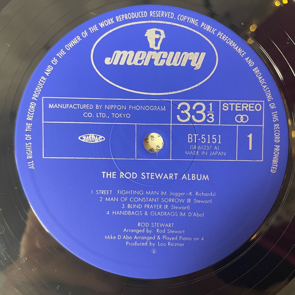 Винтажная виниловая пластинка LP The Rod Stewart Album (Japan 1978) (No Obi)
