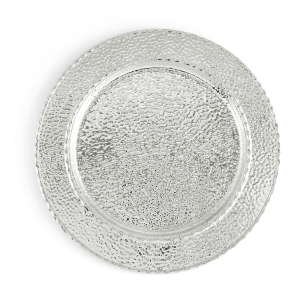 Тарелка подстановочная 33см Michael Aram Текстура серебристая