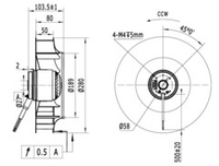 Мотор-колесо LXFB2E280-50-M92-45