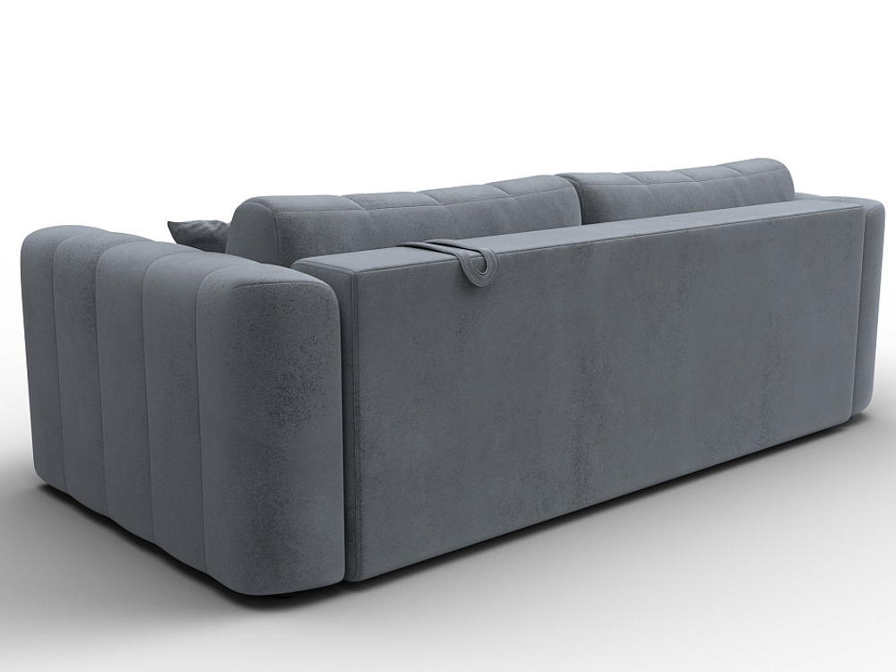 Диван прямой Лига-062 НПБ ВЕЛЮР TOWER 10 серый