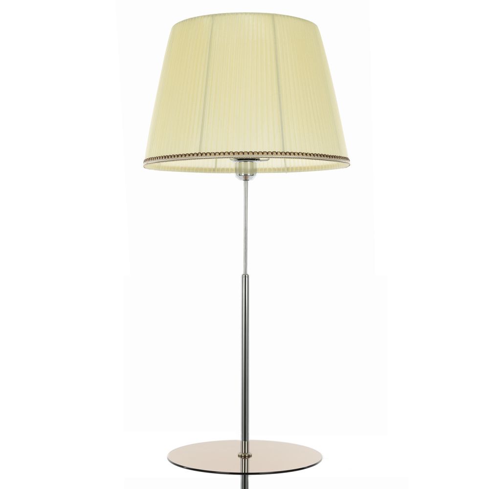 Citilux Линц CL402973T Торшер хром со столиком и кремовым абажуром