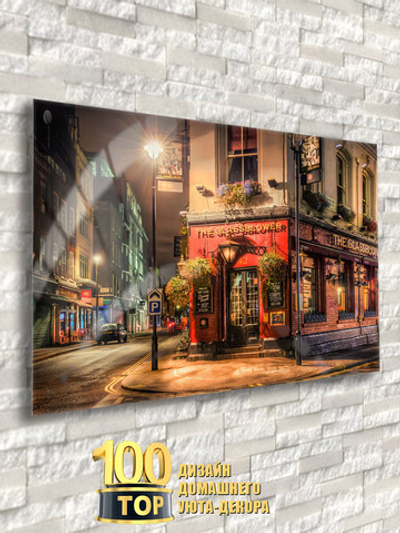 Фото на стекле "Улицы Лондона" Декор для дома, подарок