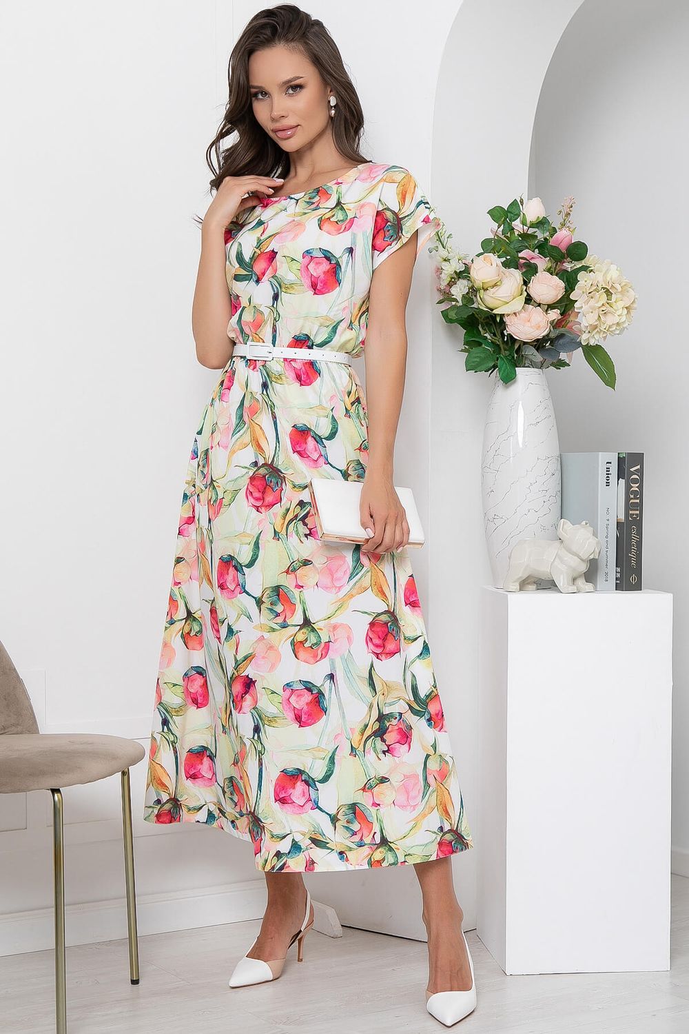 Платье "Кейтлин" (пионы) П6050 LT Collection (Акция)