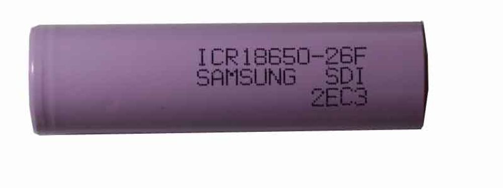 АКБ для Samsung INR18650-26F 3.7V 2600 mAh (высокотоковая)