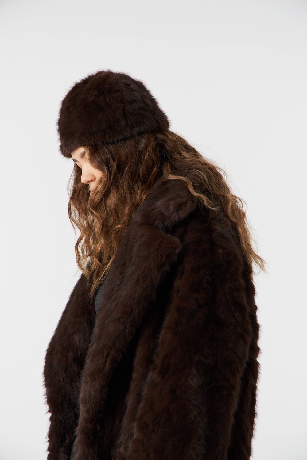 Комплект шуба с шапкой long