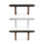 Стол стеклянный Woodville Монерон 200(260)х100х77 мейджик, орех кантри