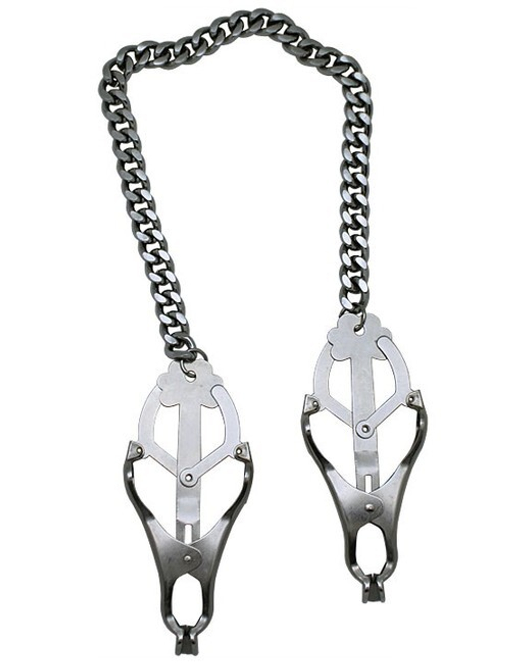 Мощные зажимы для груди с тяжелой цепочкой (Цвет: серебряный)