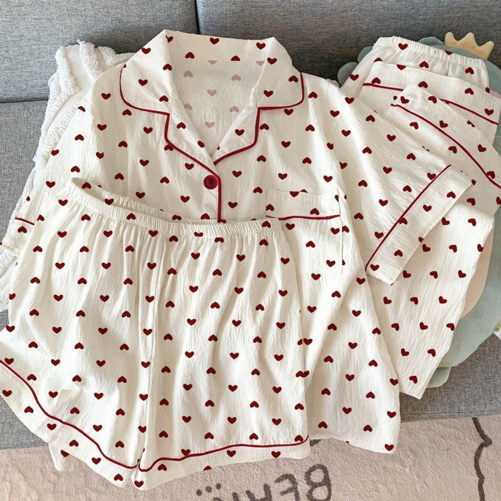 Женский домашний костюм-пижама 3в1