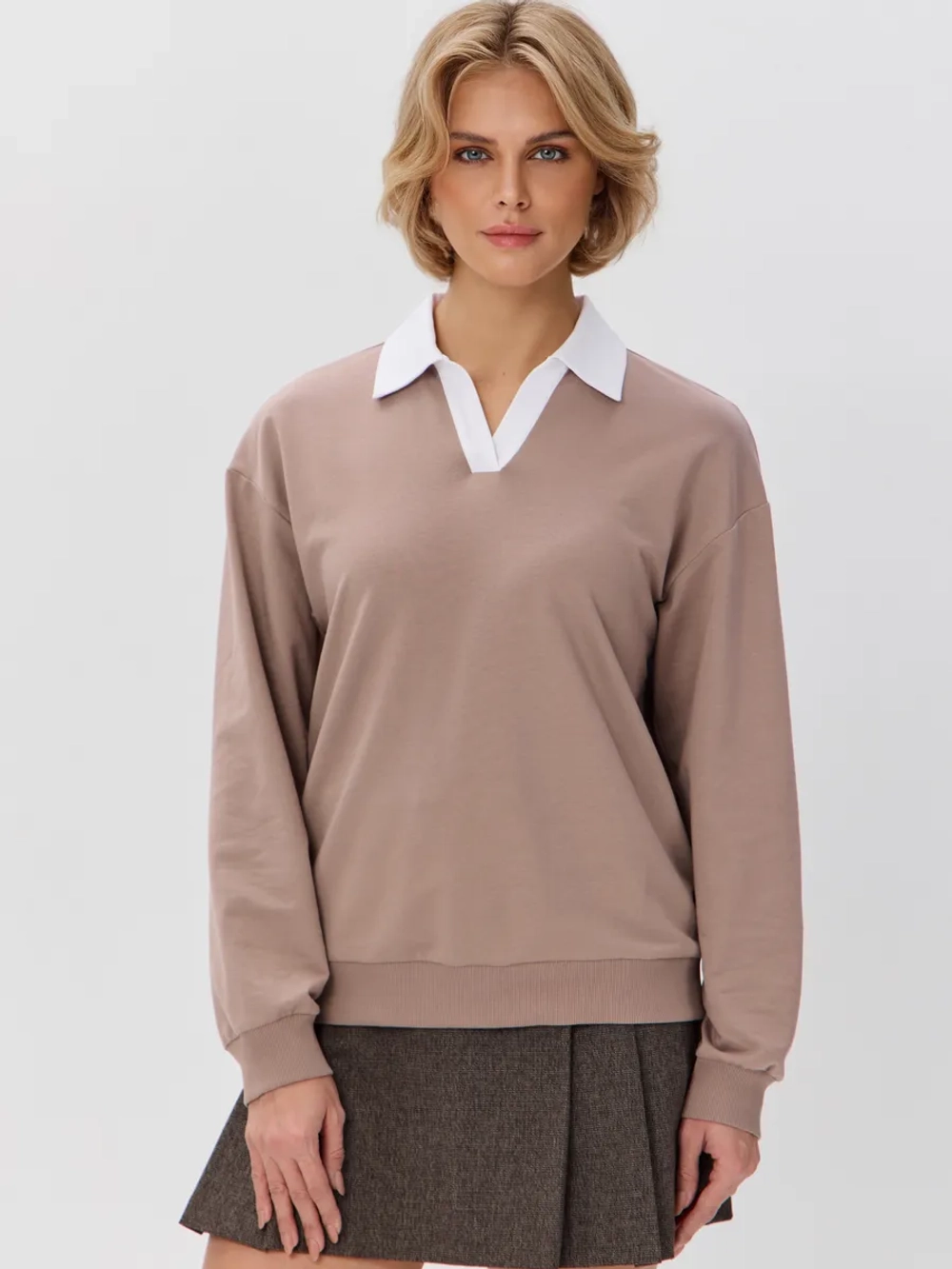 Джемпер с воротником поло