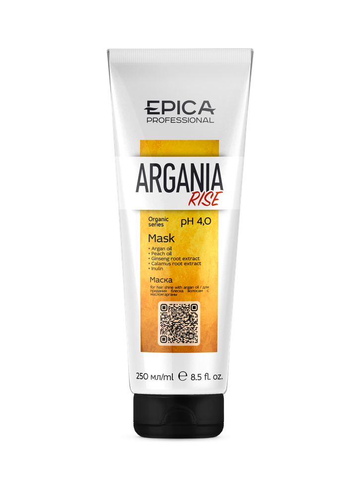 Маска EPICA Professional Argania Rise ORGANIC для придания блеска с маслом арганы 250мл