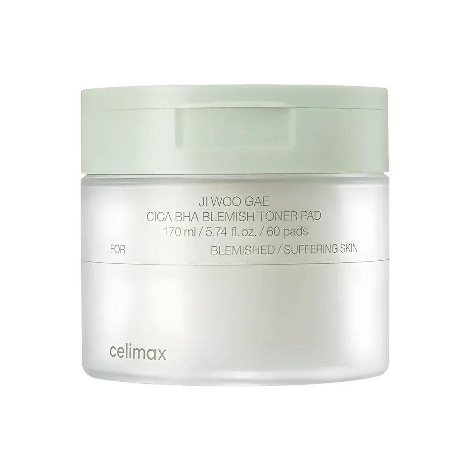 Пилинг-пэды от воспалений Celimax Ji Woo Gae Cica BHA Blemish Toner Pad