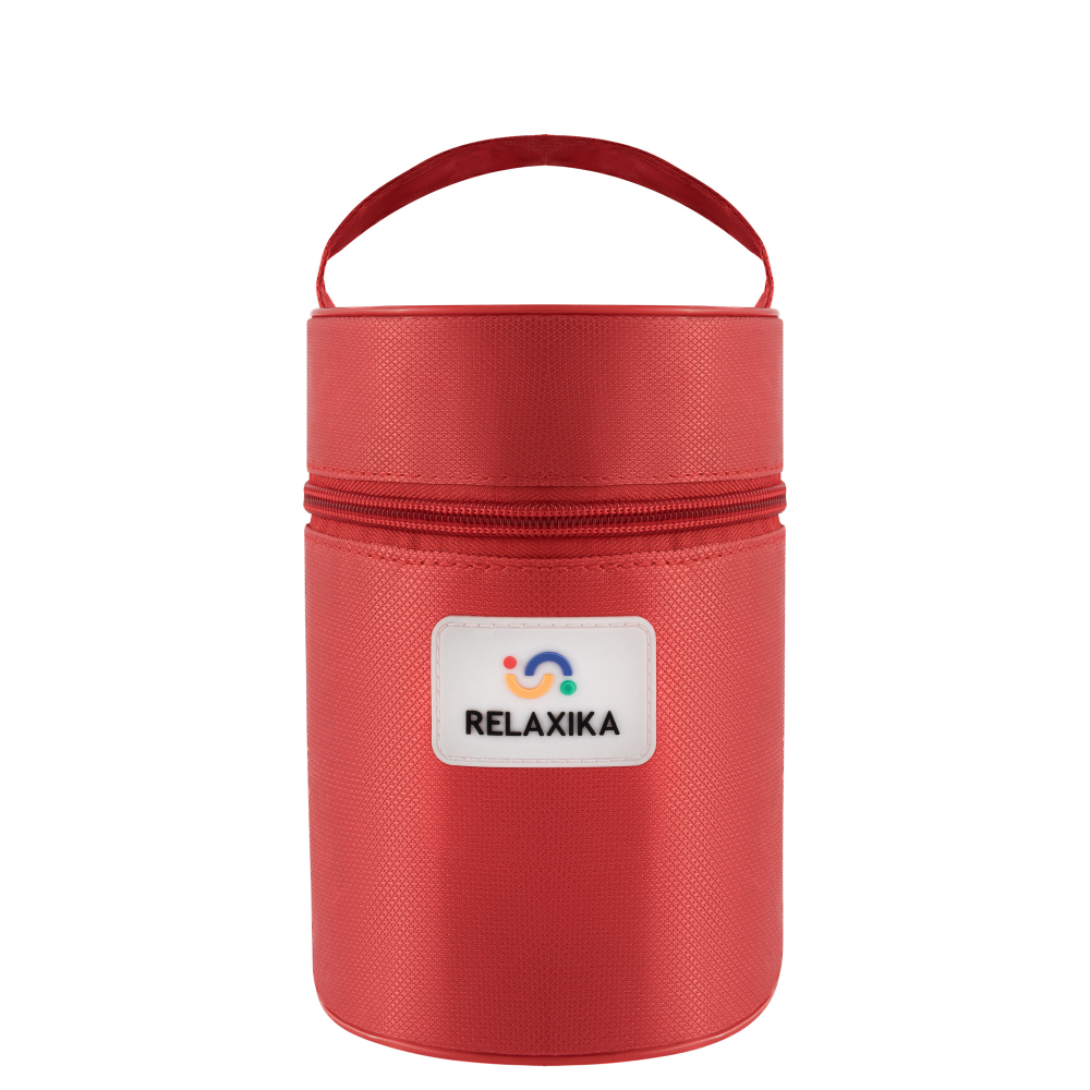 Термос для еды Relaxika 301 (0,7 литра) в термочехле, стальной