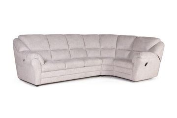 San-Remo угловой диван-кровать с реклайнером, микромех Rozy ivory