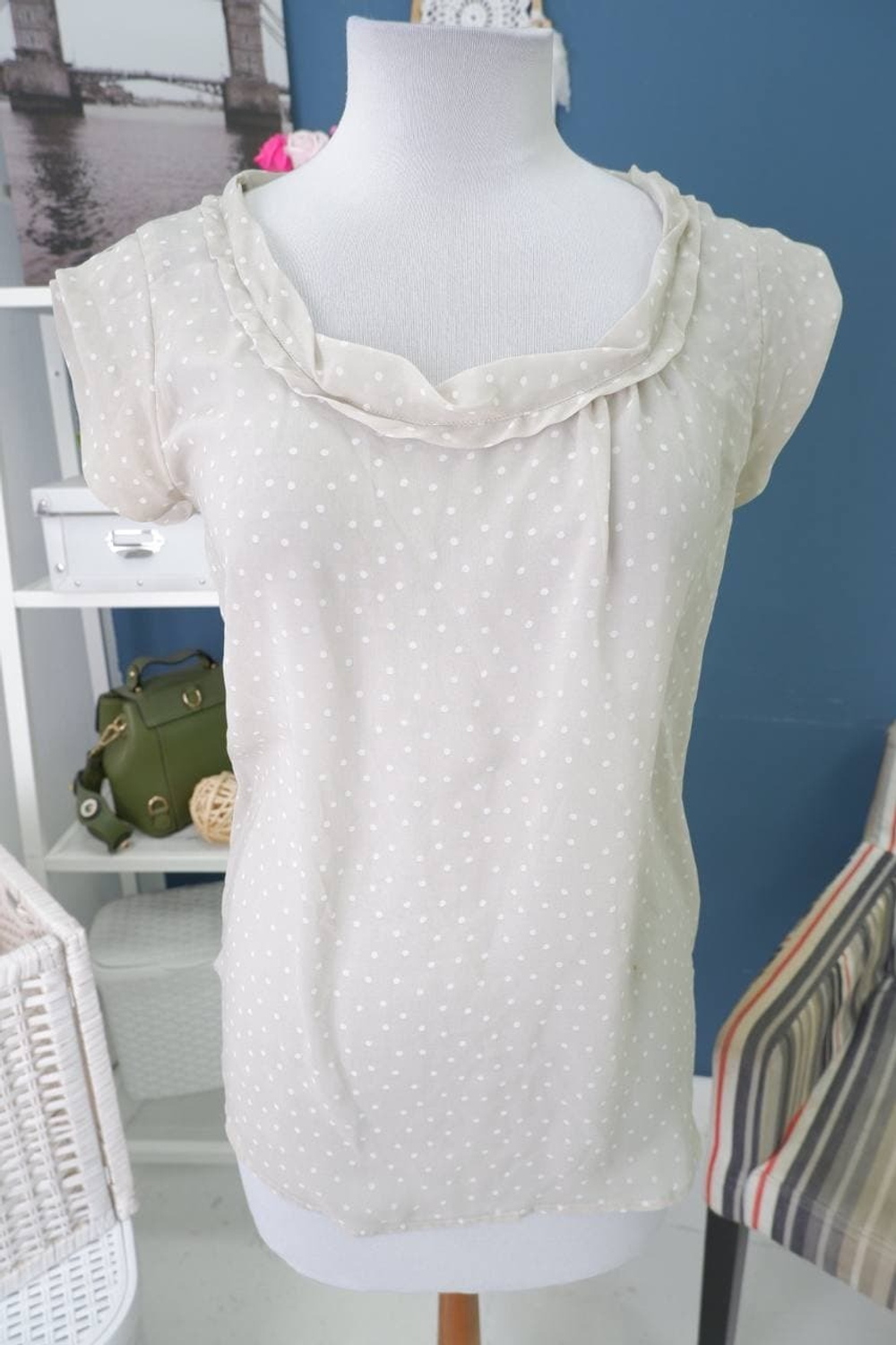 Блузка Benetton в горошек 44/46 размер