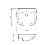 Умывальник "Водолей-57" без отв (на пост.Салют,Антей, кронш 33,5 см) (г.Лобня)