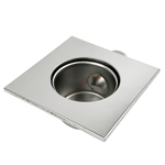 Трап для душа из нерж. 15см*15см угл (гор) TIM BAD021502