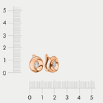 Серьги с фианитами для женщин из розового золота 585 пробы (арт. 121-1775_f-01)