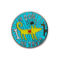 Значок эмалированный IN DOG WE TRUST Шарик