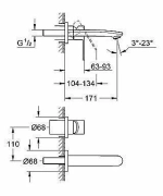 Смеситель для раковины Grohe Eurostyle Cosmopolitan 19571 002