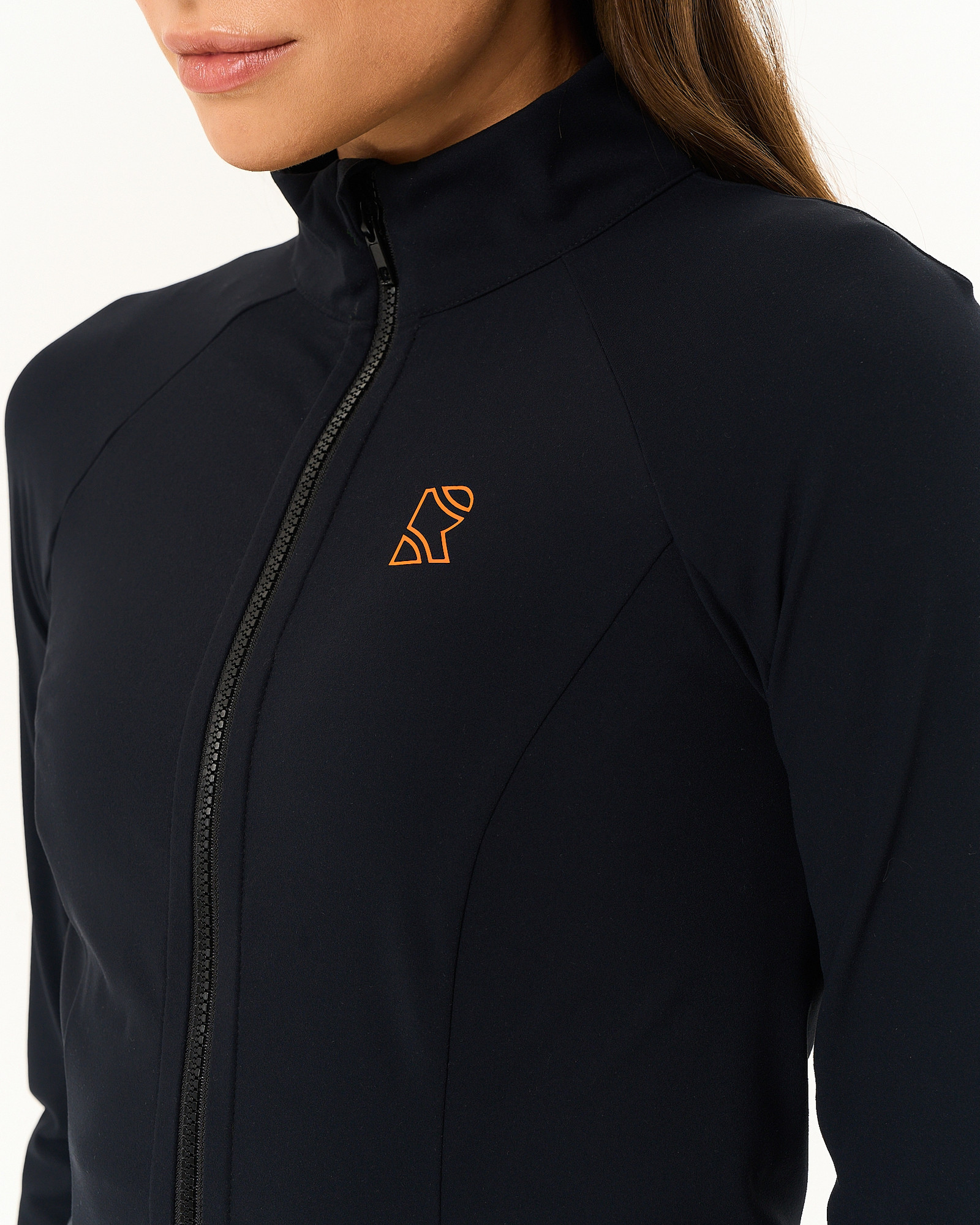 Лонгслив на молнии Slim Fit, Nero