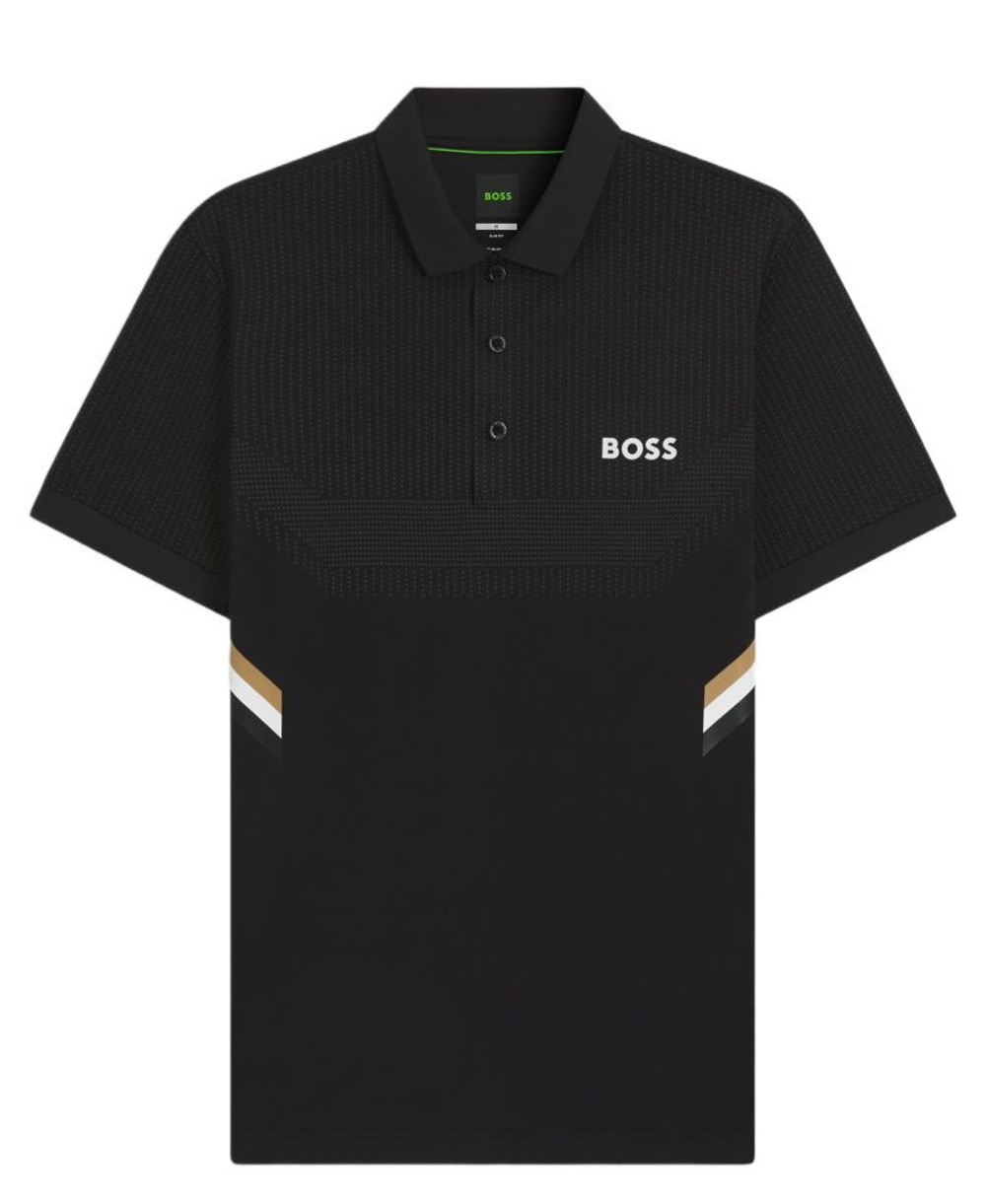 Мужское теннисное поло BOSS Active Slim Fit With Moisture Management Shirt - black