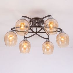 Citilux Элвин CL107165 Люстра потолочная Венге Хром