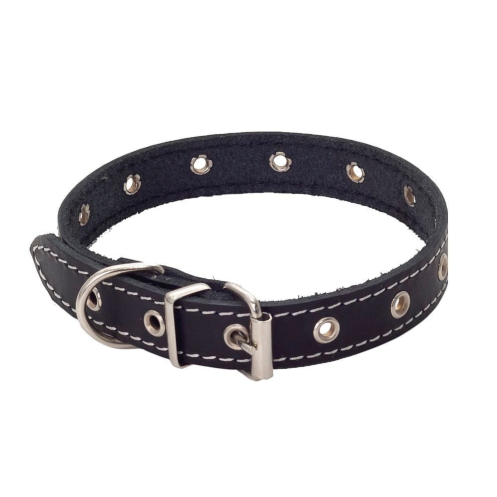Ошейник кожаный Каскад Classic безразмерный ширина 25 мм, обхват шеи до 51 см