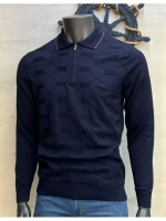 Лонгслив мужской, Поло с длинным рукавом