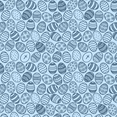 Пасхальные яйца на голубом