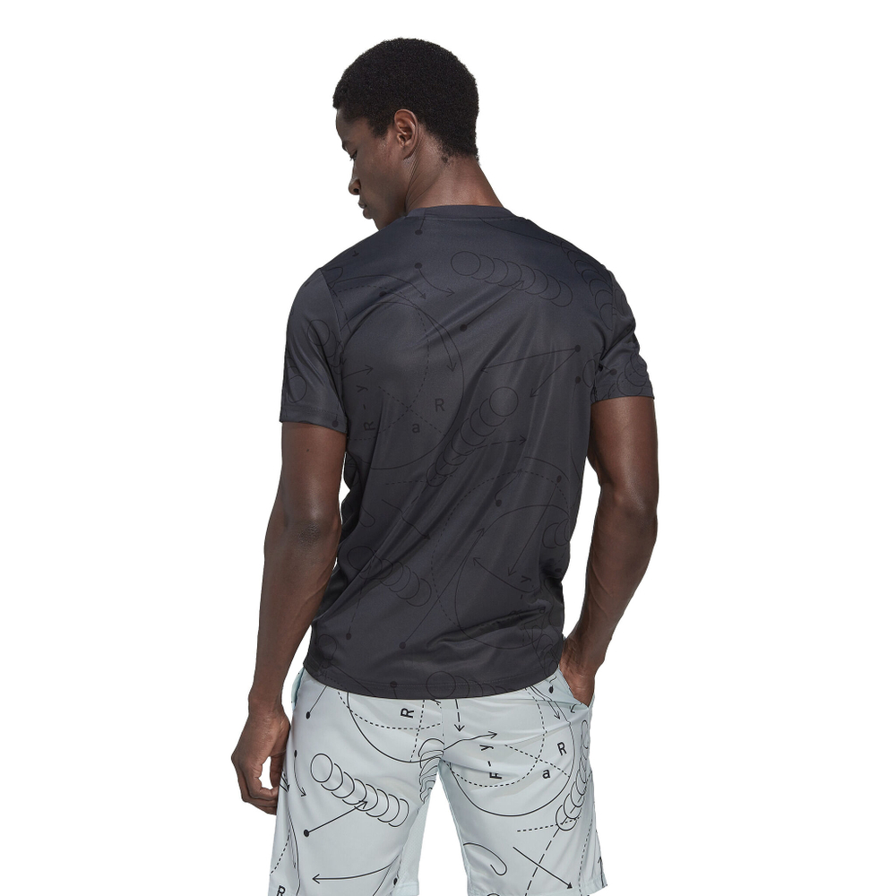 Мужское теннисное поло adidas Club Graphic T-Shirt Men - Dark Grey