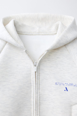 ZARA СПОРТИВНАЯ ТОЛСТОВКА НА МОЛНИИ, СЕРЫЙ МЕЛАНЖ
