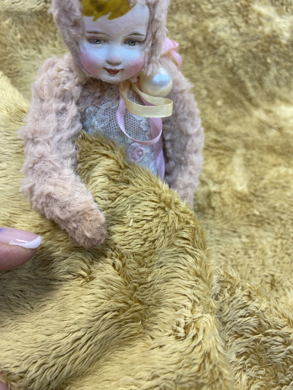 Ткань вискоза - мех для игрушек (Италия) вискоза/полиамид цена за отрез 33х50см